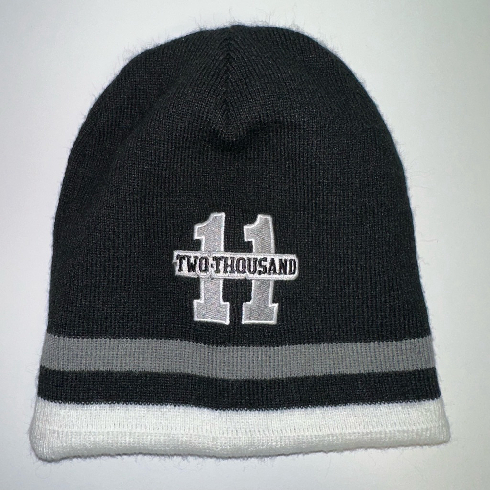 2011 Cap Beanie Hat One Size Gray Reversible Top Drawer Caps - Picture 7 of 7